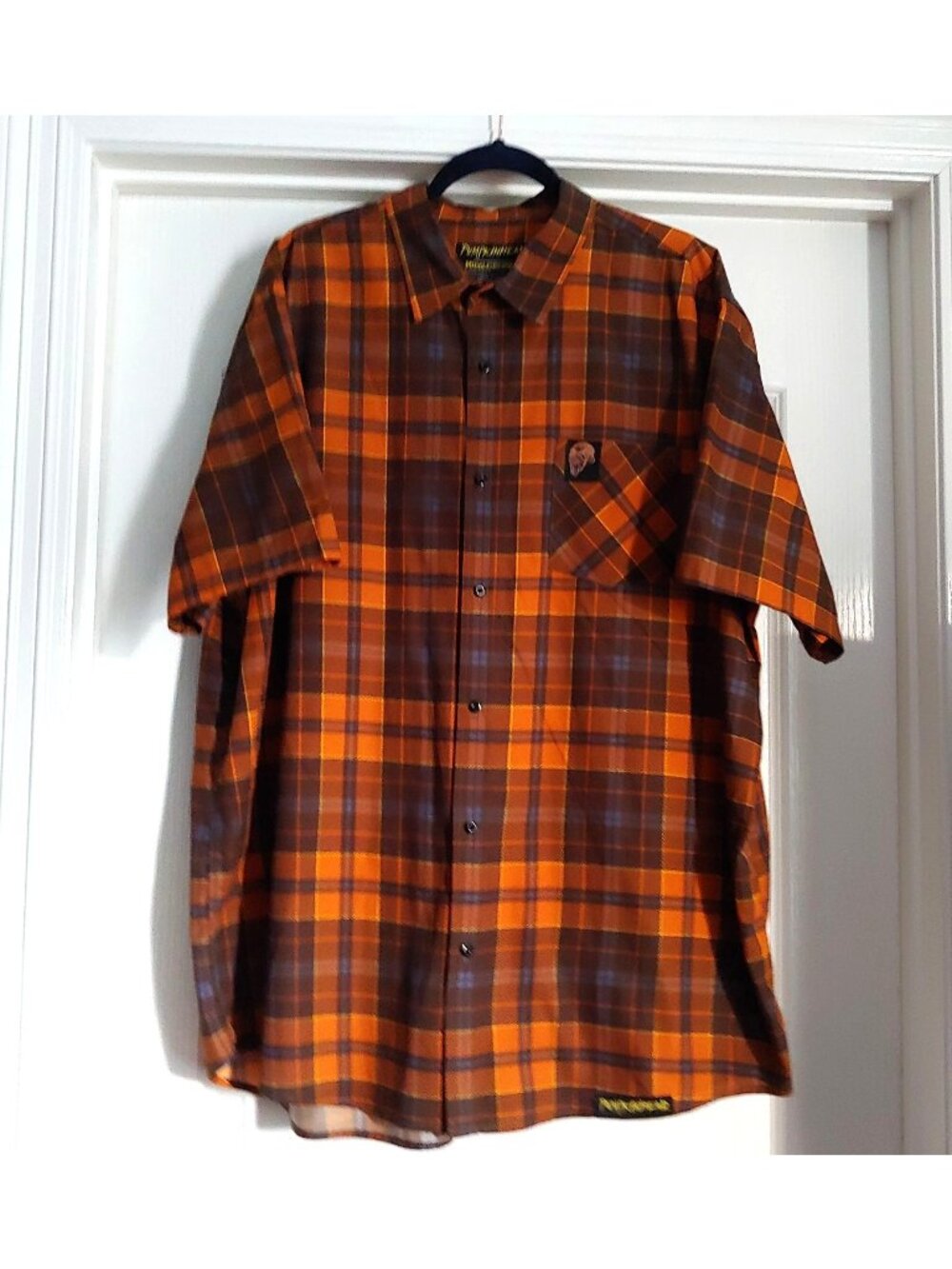 Middle of Beyond x Pumpkinhead Plaid Button Shirt Horror Halloween Cult Goth
